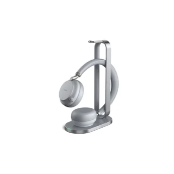 Гарнитура BH72 with Charging Stand UC Light Gray USB-A, Беспроводная BT,BHC76,Зарядка Qi,HD звук,Шумоподав,Сер Гарнитура BH72 with Charging Stand UC Light Gray USB-A, Беспроводная BT,BHC76,Зарядка Qi,HD звук,Шумоподав,Сер